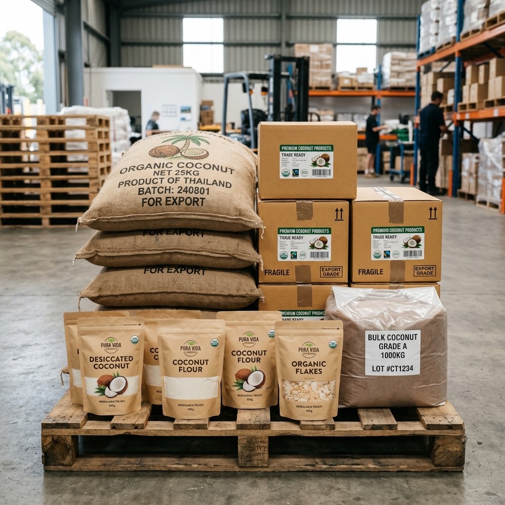 Coconut product packaging