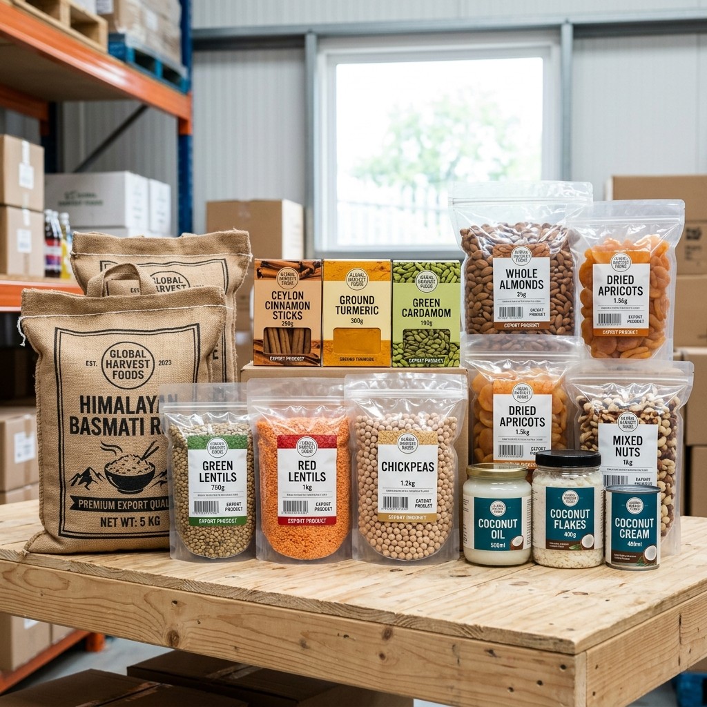 Wholesale and export packaging formats for food products