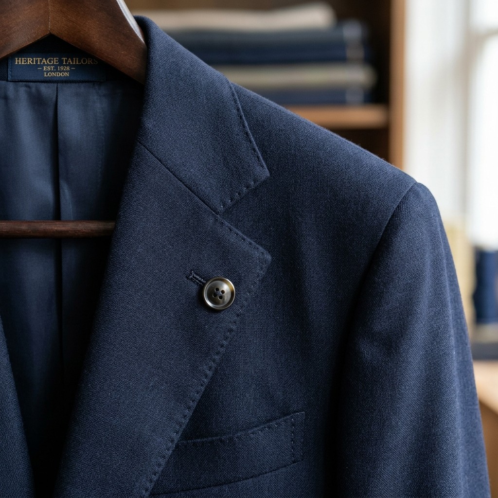Garment fabric, stitching and branding details