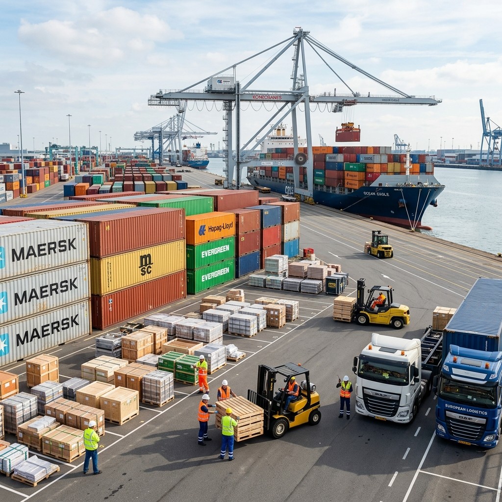 Port and container shipment handling