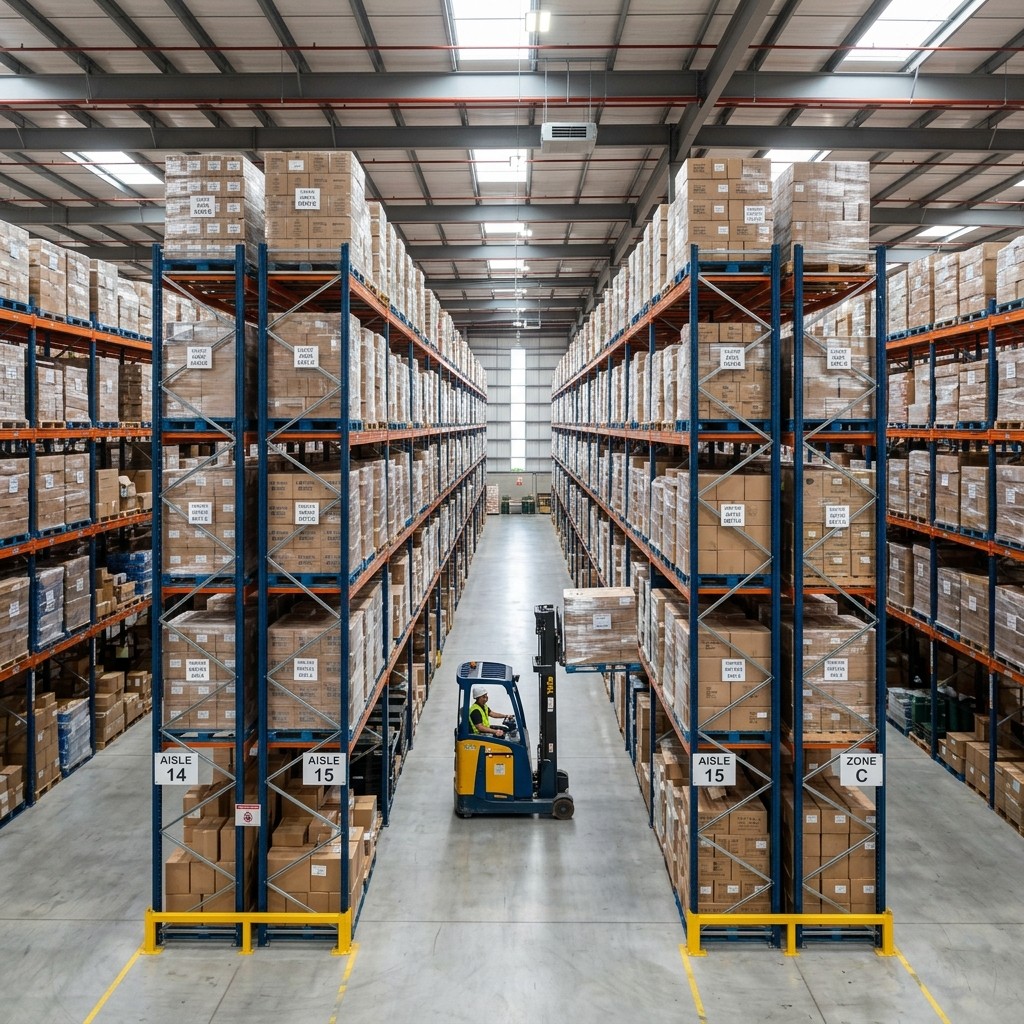 Storage and warehousing arrangement