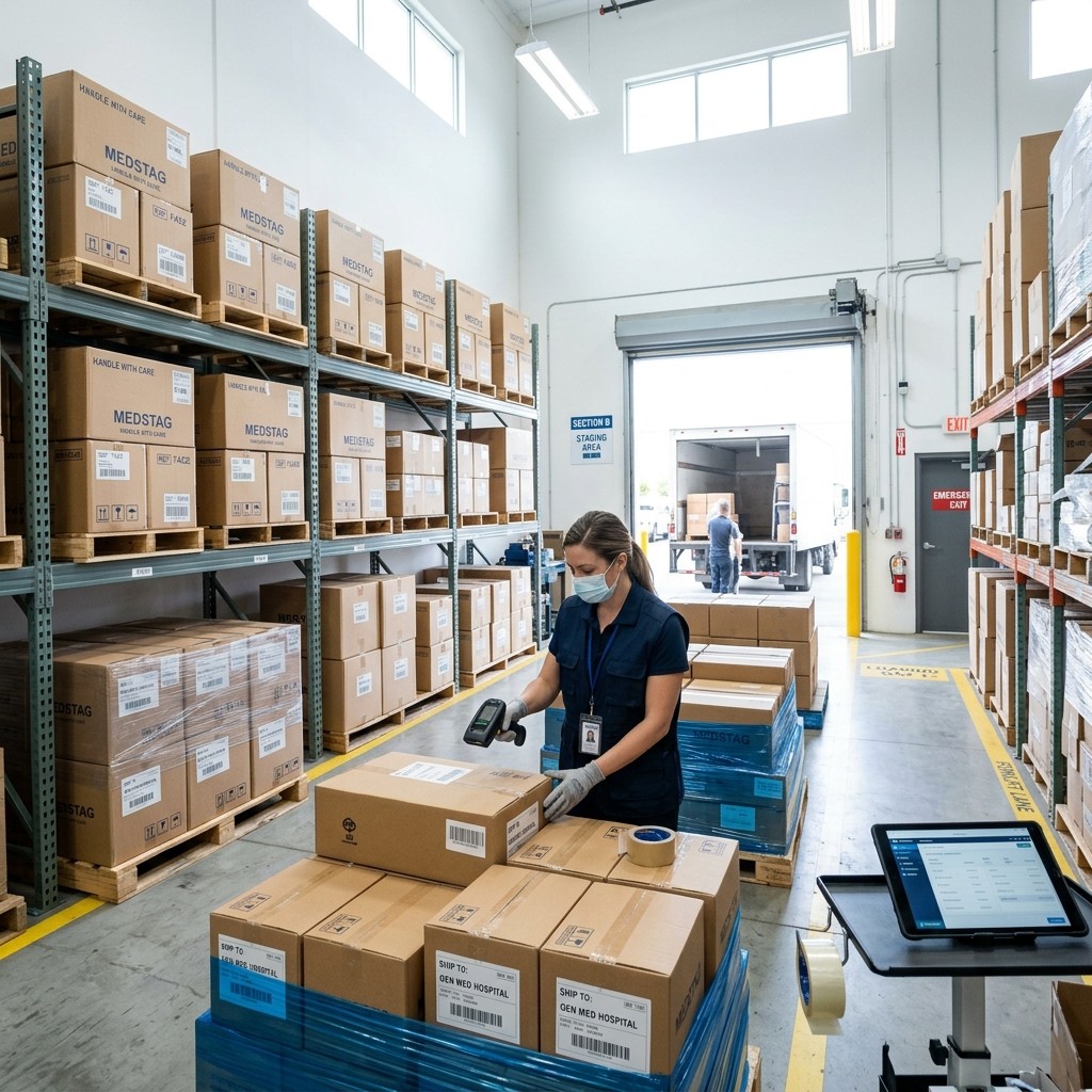 Medical equipment shipment preparation