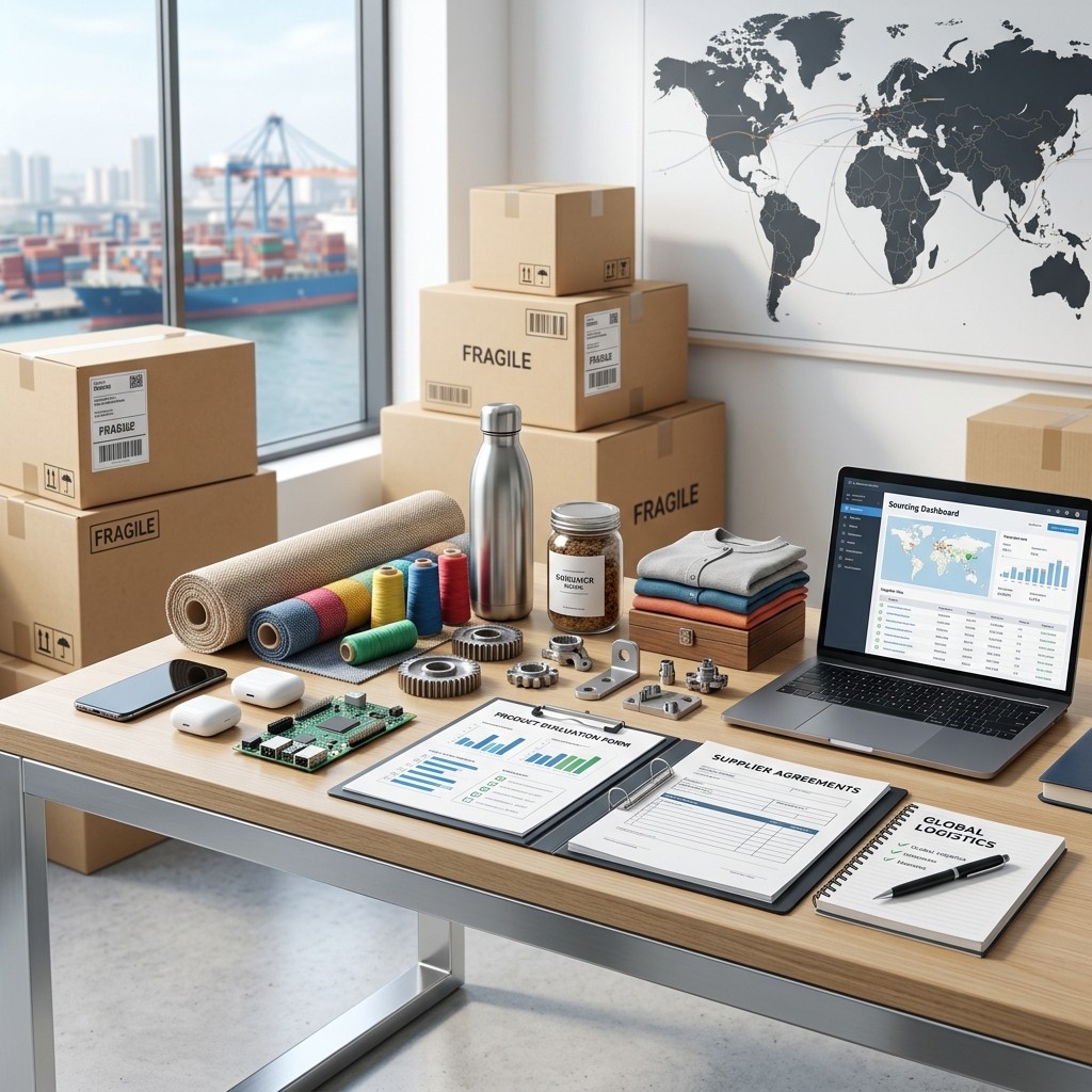 Product sourcing review for trade requirements