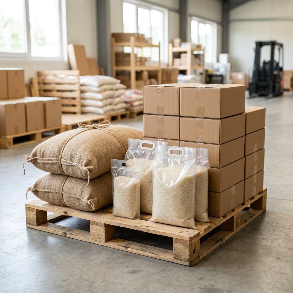 Rice packaging options for wholesale and export supply