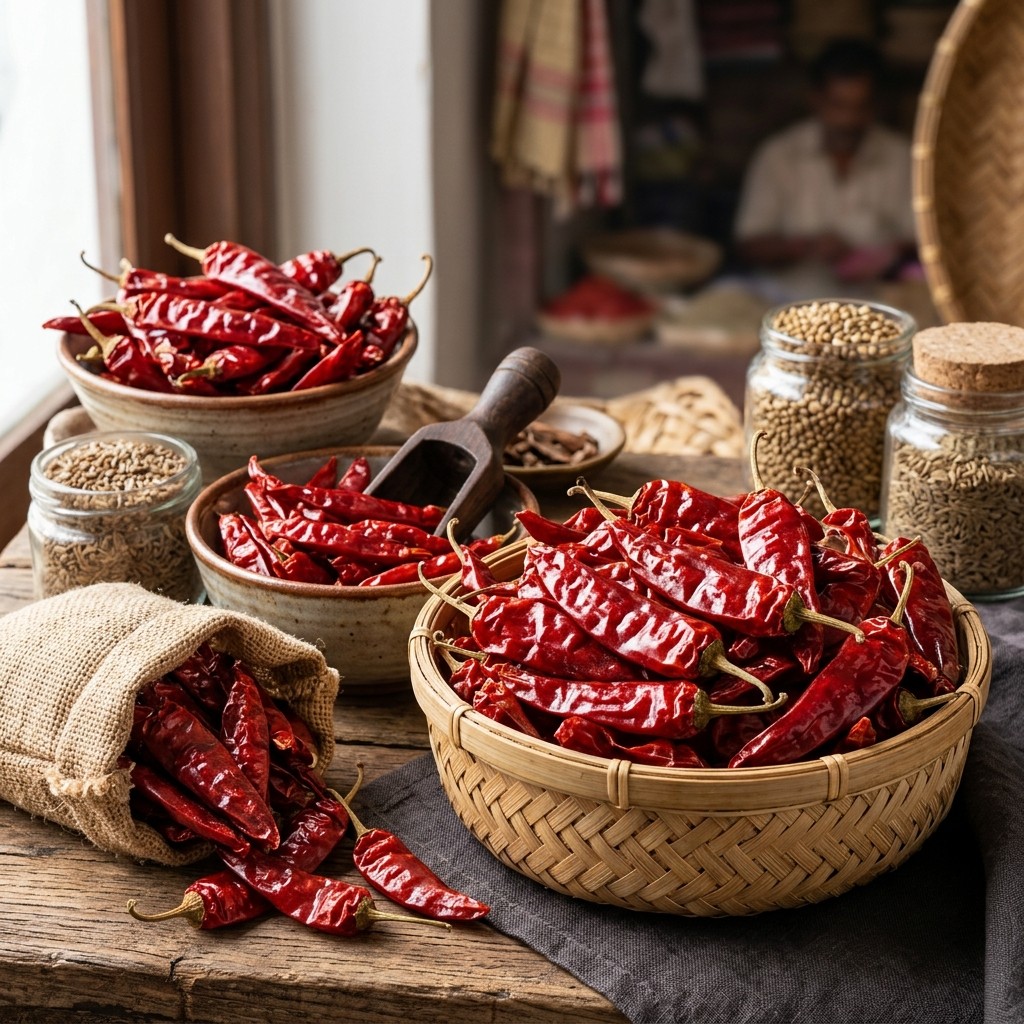 Whole dried chilli product for wholesale and export trade