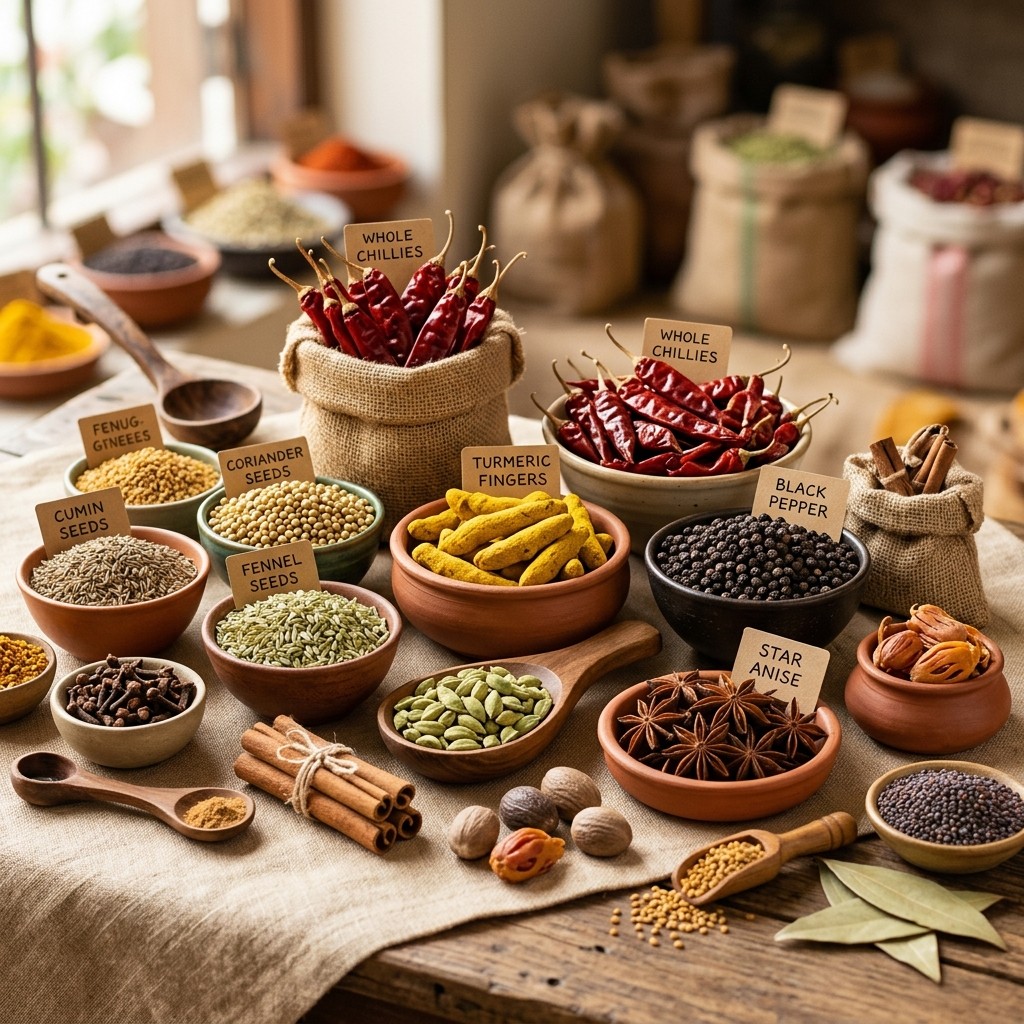 Whole dried spice products for trade requirements